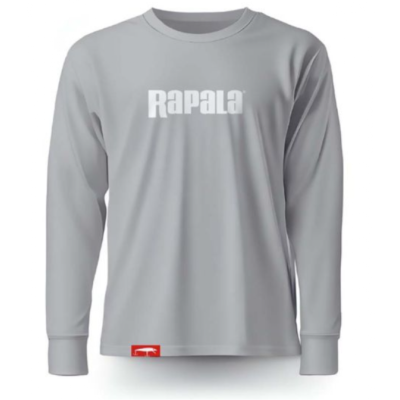 RAPALA MARŠKINĖLIAI Grey White Logo Long Sleeve T-Shirt 